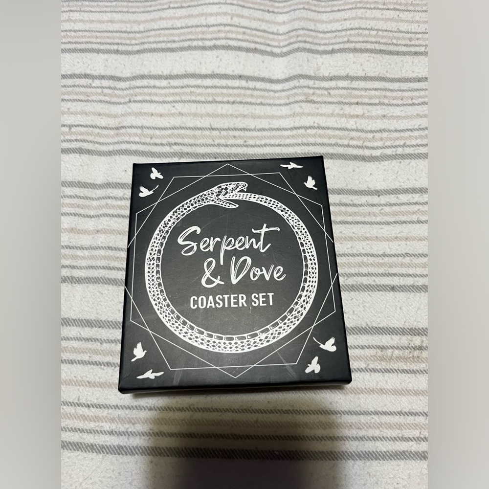 Serpent and Dove Coaster Set